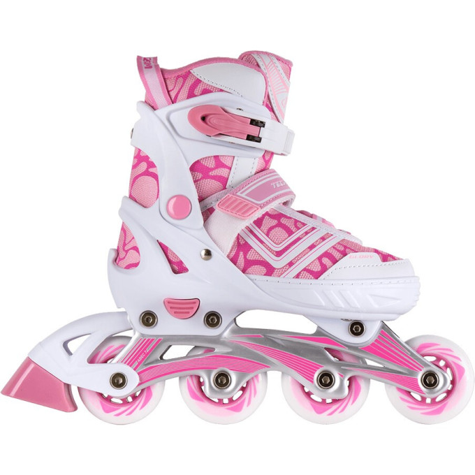 Ролики TECH TEAM GLORY 2021 бело-розовые, размер 37-40 NN004211